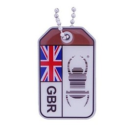 Grounds Peak Travel Bug Origins Country Czech Republic Travel Tag, 5 x 3 cm, Multi-Color, One Size