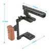 CAMVATE DSLR Camera Cage Top Handle Wood Grip for 60D
