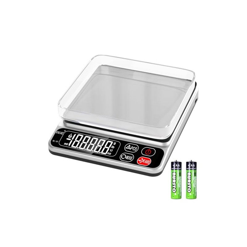 Precision Kitchen Scale, Measures 0.1g-3000g, Backlit Display, Auto Off, Unit