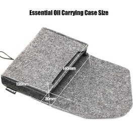 TUPANDY Small Felt Essential Oil Travel Storage Cases Essential Oil Carrying Case Bag Portable Travel Essential Oil Organizer Pouch Bag Holds 6 Bottles 5ML/10ML Or Holds 4 Bottles 15ML (Grey)