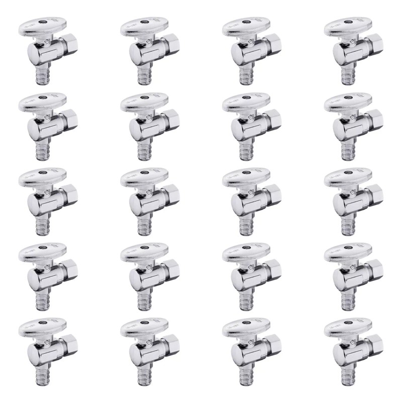 EFIELD 20PCS 1/2 Inch Pex X 3/8 Inch OD Brass