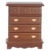 Melody Jane Dolls House Walnut Chest of Drawers Miniature Bedroom