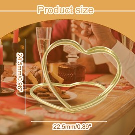 Bonsicoky 60 Pack Gold Place Card Holder - Heart Shape Table Place Cards Holder - Mini Table Card Photo Picture Holders for Wedding Party Birthday Office