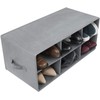 Sorbus Shoe Organizer Bin, 6 Section Cubby Shoe Shelves, Foldable