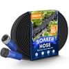 Winisok Upgrade Heavy Duty Soaker Hose 75FT, Thickened Flat Garden