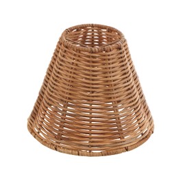 Aspen Creative 51003 Empire Clip-On Chandelier Lamp Shade, Natural Rattan, 3" Top x 6" Bottom x 5-1/4" Slant Height