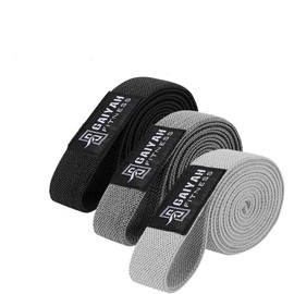 GAIYAH FITNESS Resistance Bands Long - Full Body Set for Working Out Large Loop Workout, Pull Up Assistance,Weight Training of 3, GrayDark GrayBlack