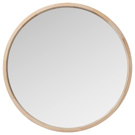 LYYYXGYP Round Wood Mirror 30 Inch for Wall Decor Farmhouse Wall Mirror Living Room Wooden Framed Circle Mirror Circular Vanity Mirror for Bathroom Bedroom