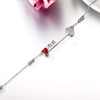 AOBOCO 925 Sterling Silver Bow and Arrow Love Anklet Bracelet