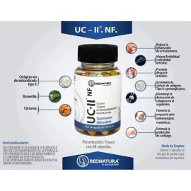 Uc-ii Nf Colageno Curcuma Glucosamina Rednatura 60 Cap Natur