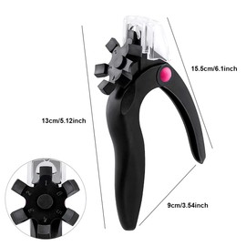 1PCS Acrylic Nail Clipper Stainless Steel Nail Tip Cutter Gel False Nail Trimmer Adjustable Nail Cuticle Edge Trimmer Nail Art Manicure Tools （Black）