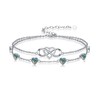Wildari Infinity Abalone Bracelet 925 Sterling Silver Double Strand Heart