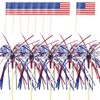 JIHUOO 200 Pcs American USA Flag Toothpicks 4th of July