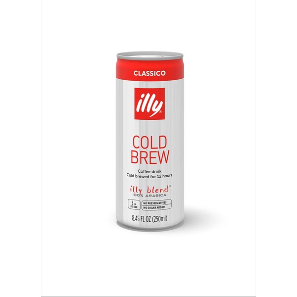 illy Ready To Drink Coffee, CLASSICO Cold Brew, 8.5 Ounce