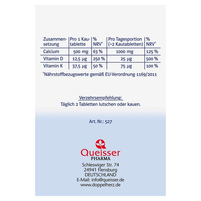 Doppelherz Calcium 1000 + D3 + K2 System - Calcium