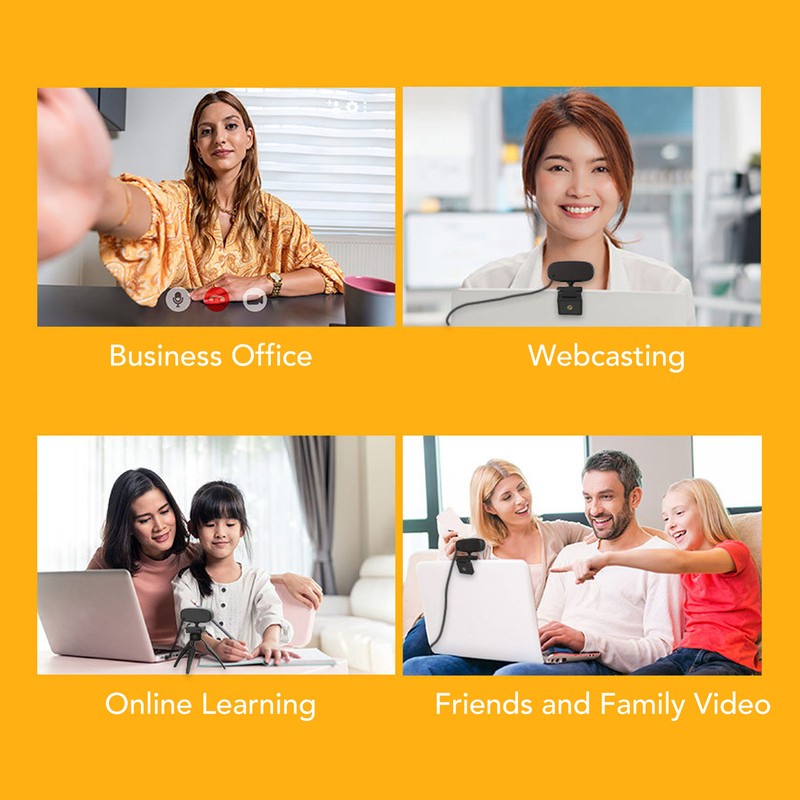 Computer Camera Driverless 3840x2160P USB 2.0 with Fill Light Microphone