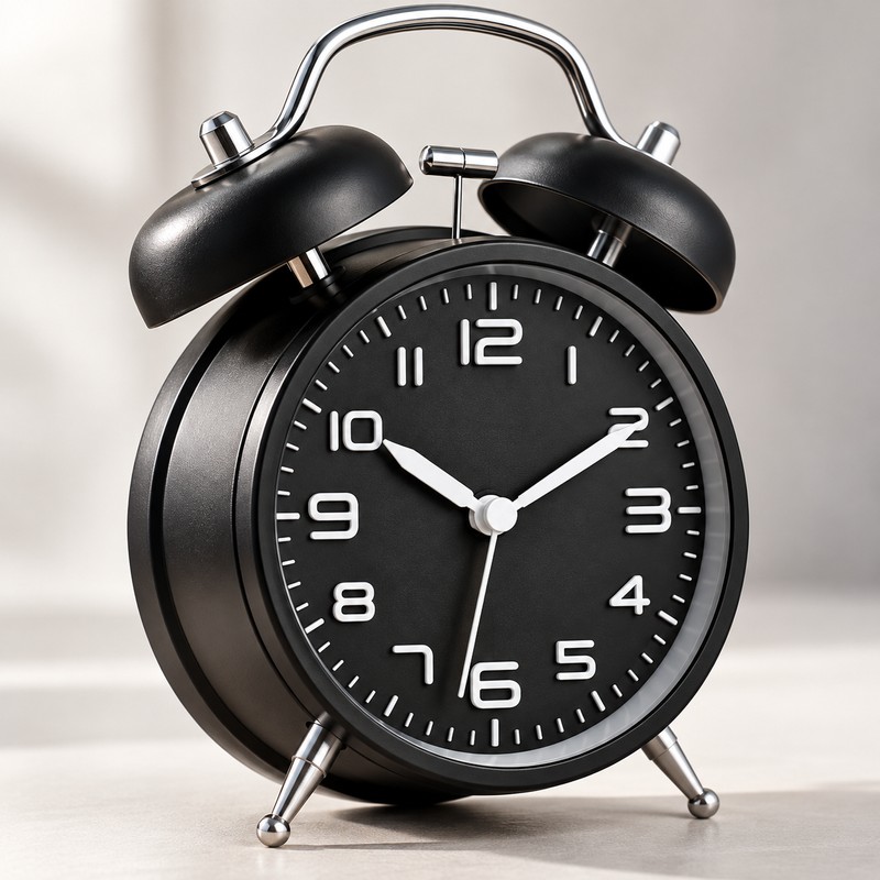 4 Inch Twin Bell Alarm Clock for Bedroom – Loud