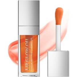 Hidratante Lip Glow Oil, Hidratante Lip Oil Gloss Transparent Plumping Lip Gloss, Pincel Grande Cabeça Não Pegajosa Nutrição de Longa Duração, Bálsamo Labial Colorido para Cuidados com os Lábios
