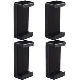 Acuvar Universal Tripod Smartphone Mounts with Dual Mounting Points for All Smartphones up to 3.5" Wide + Microfiber Cloth (4 Pack)