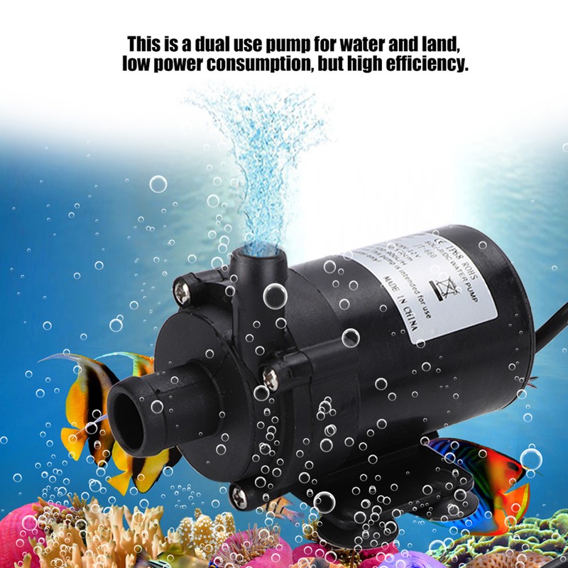 12V JT-660A Brushless Water Land Dual Use Fountain Pump Landscape