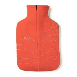 TROY - The Safe Hot Water Bottle - Warm 2x as Long - Faster to Feel-Good Temperature - Does Not Get Too Hot (Coral/Grey)