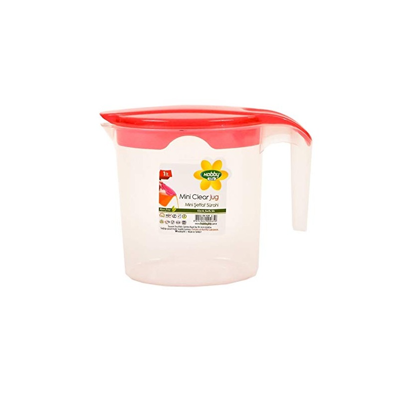 Quality Plastic 1 Litre Multi Purpose Jug with Lid in