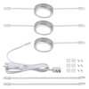 LUMILAND Wired LED Puck Lights (2.7Wx3) Plug-in Lighting Warm White,