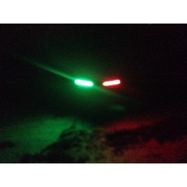 Mariner Lighting Jet Ski Red Green Bow LED 1' Fishing Boat Navigation Light Strip 12v NAV Kayak