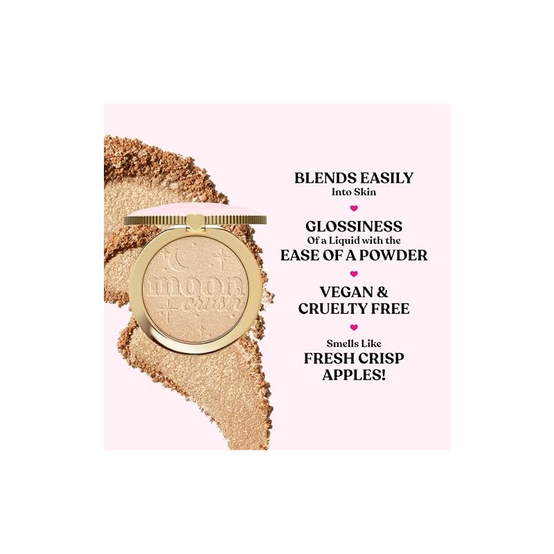 Too Faced Moon Crush Highlighter | Sheer, Powder, Glossy Glow,