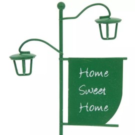 Dollhouse and Craft Miniatures - Green Metal Sign - Scale 1:12