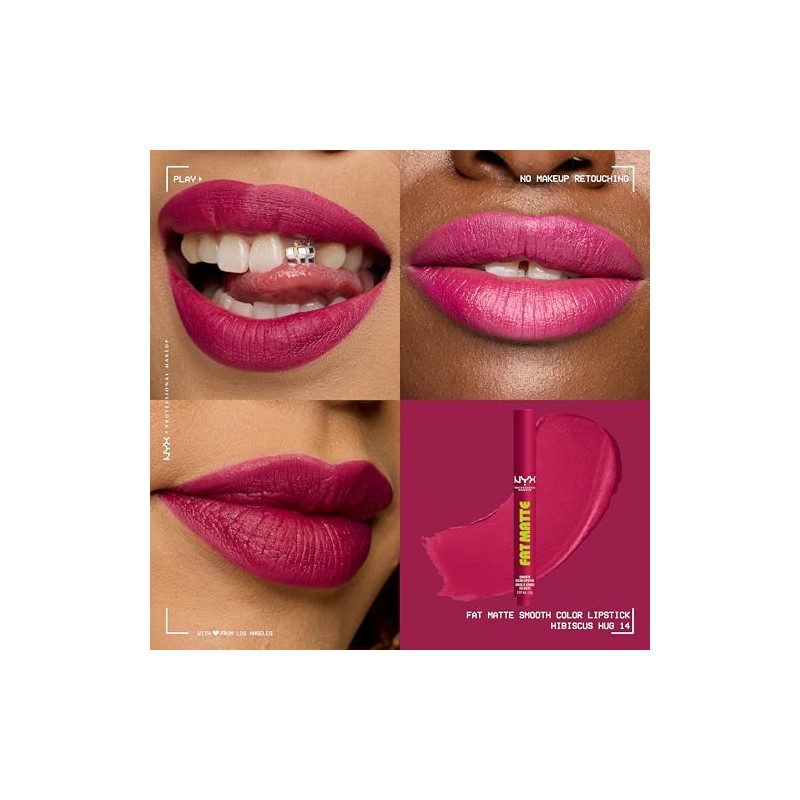 NYX Professional Makeup Fat Oil Matte Lip Click, High-Pigment Creamy