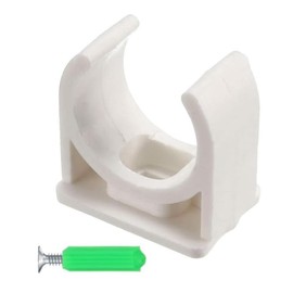 20 Pcs U-Shaped PVC Water 16mm Pipe Clamps Clips, U-Shaped Buckles Fit for 1/2" (16mm) Water Pipes and TV Trays Tubing Hose Hanger Support Pex Tubing