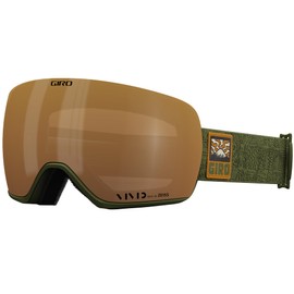 Giro Article II Ski Goggles - Snowboard Goggles for Men & Women - Trail Green Adventure Grid Strap w/VIVID Copper/VIVID Infrared Lenses