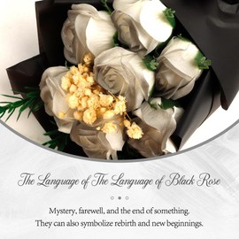 Preserved Rose Gifts for Mom Mothers Day Black Flowers Bouquet Gifts for Women Him Her Home Decor Unique Anniversary Mother's Day Birthday Gifts for Husband Boyfriend Wife Girlfriend Grandma Daughter