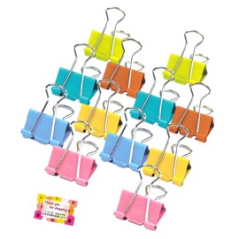[Perfect for Organizing Documents! Pop, Colorful Clip] New Color Double Clip M with Handle That Can Be Hanged on Hooks! Convenient for Home or Office Color-Coding Organization, 6 Colors, Body Width