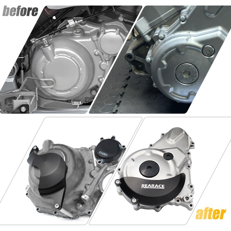 REARACE Engine Guards Right and Left Engine Protective Stator Cover