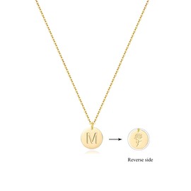 Aimber M Necklace,Initial Necklace for Women,Letter Necklace for Women(Gold,M)