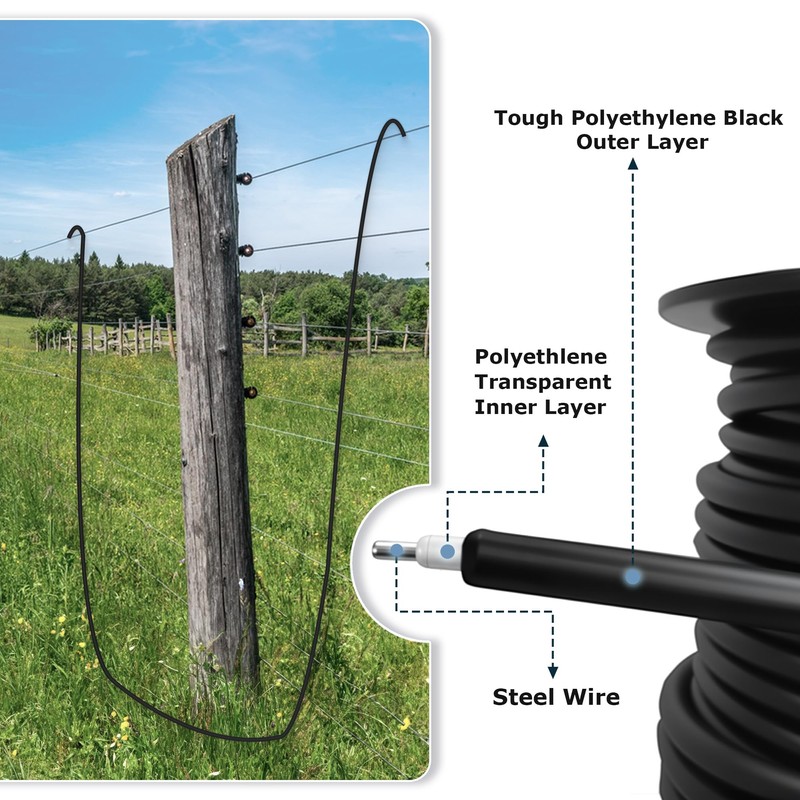BEIYI 12 ½ Gauge Eeletric Fence Double Insulated Underground Wire,