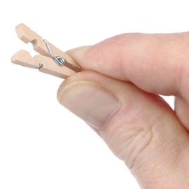 CraftWerk Mini Clothes Pegs, Pack of 100, Small Wooden Pegs for Crafts and Hanging Photos, Ideal as Decoration for Advent Calendars, 2.5 cm