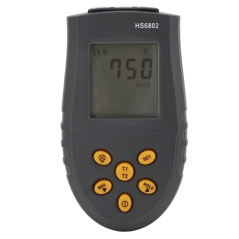HS6802 Dual Channel Digital Thermometer Handheld High Accuracy LCD Display