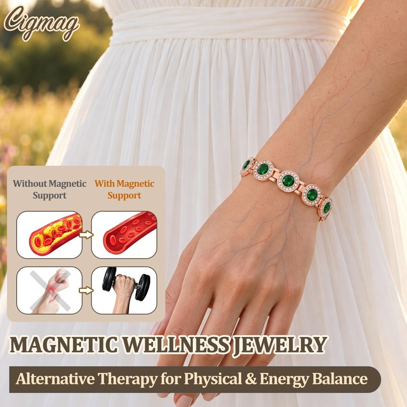 Copper Magnetic Bracelet for Women 3800 Gauss Magnets Pure Copper