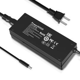 PowerHOOD 24V AC/DC Adapter Compatible with‎ VTOMAN Jump 600X PB-20 600W 299Wh Power Station 24VDC 24volt 24.0 Volts YN-90WA240375W1 Switching Power Supply Cord Replacement Charger Cable