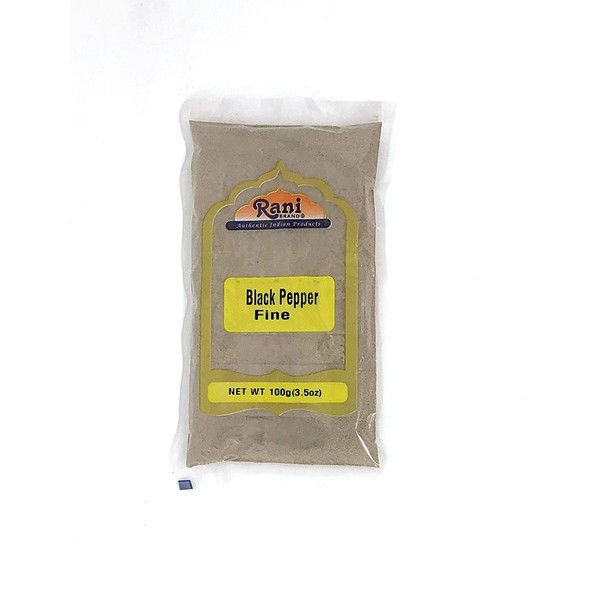Rani Black Pepper Fine Powder 80 Mesh, Premium Indian 3.5oz (100g) ~ Gluten Friendly, Non-GMO, Natural
