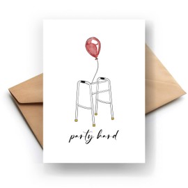 FORYOU24 Glückwunschkarte zum Geburtstag mit Umschlag Geburtstagskarte Grußkarte Karte mit Motiv Party hard Mann Frau (KT_126)