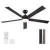 60 Inch Ceiling Fans with Lights and Remote, 6 Speed