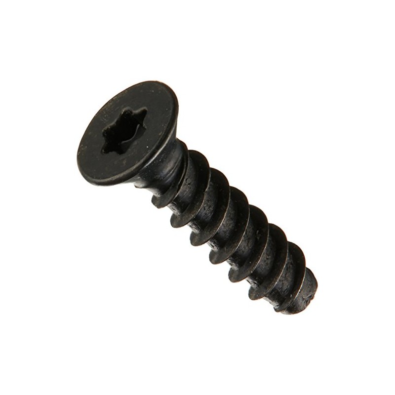 Small Parts 0204LTFB Steel Thread Rolling Screw for Plastic, Black