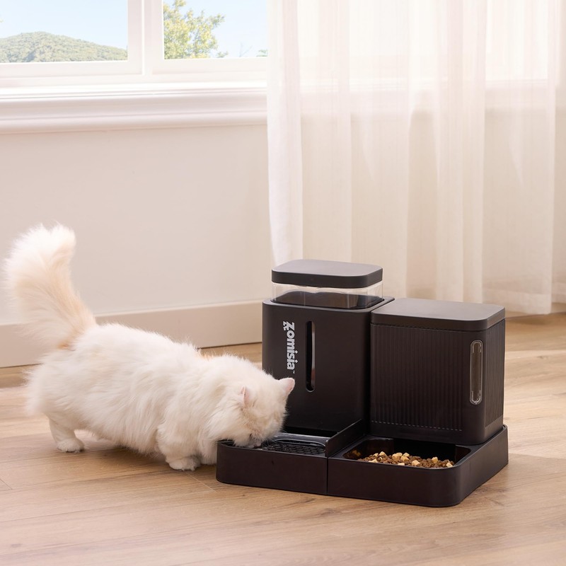 ZOMISIA Gravity Dog Food and Water Dispenser, 2 in 1
