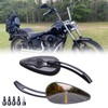 8mm/10mm Motorcycle Skull Rearview Mirrors For Harley Touring Road King