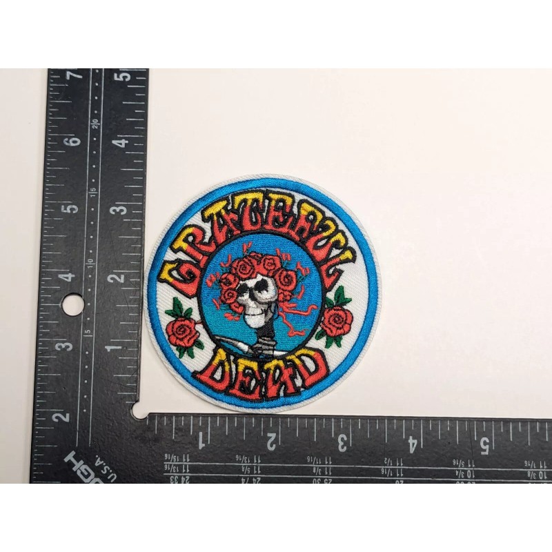 Grateful Dead Patch Set of Five iron on patches Embroidered