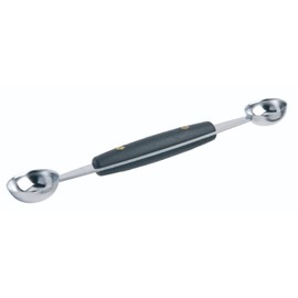 KitchenCraft Double Melon Baller / Parisienne Scoop, Stainless Steel with Comfortable Handle, 2.4 / 3cm (1 / 1.3'')